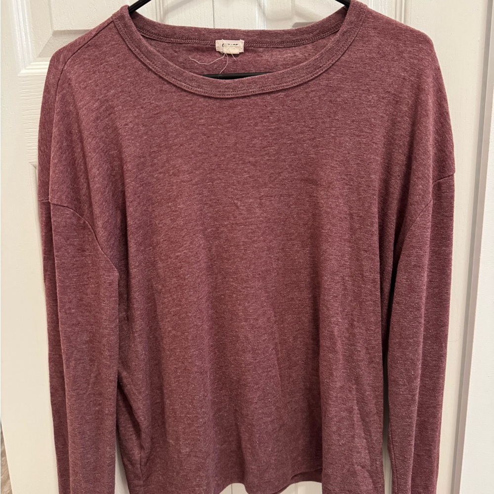 Garage Maroon Long Sleeve Tee